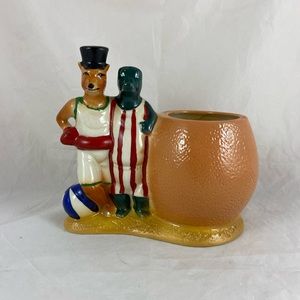 1984 Jim Beam Fox & Alligator Bathing Regal China USA 14th Annual Convention